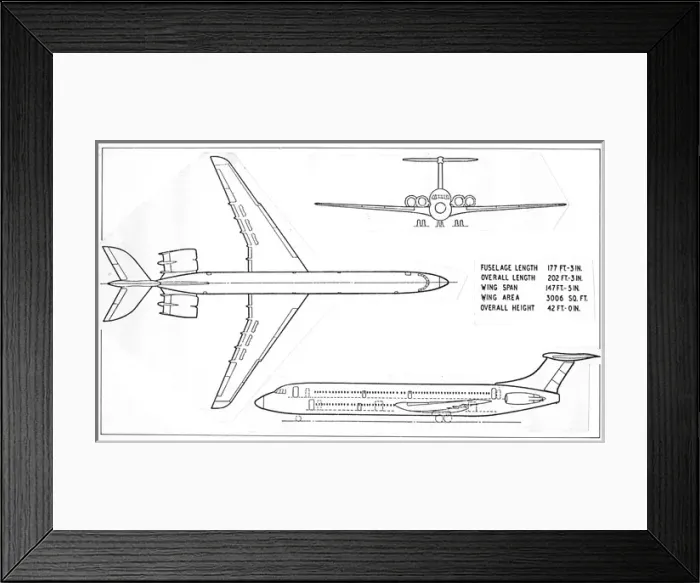 Framed Print : A GA of the BAC double-deck Super VC10 project Framed Print : A GA of the BAC double-deck Super VC10 project