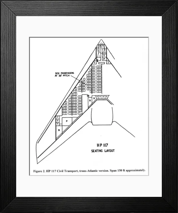 Framed Print : HP117 civil transport transatlantic version Framed Print : HP117 civil transport transatlantic version