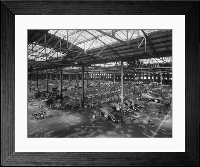 Framed Print : Sopwith Snipe and Salamander fuselages in the Ham works Framed Print : Sopwith Snipe and Salamander fuselages in the Ham works