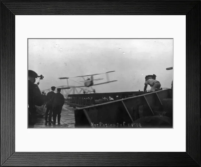 Framed Print : Sopwith Pup taking-off from a ship Framed Print : Sopwith Pup taking-off from a ship