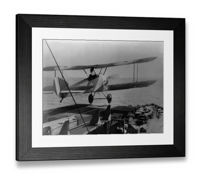 Framed Print : Sqn Ldr Rutland flying a Sopwith Pup off HMS Yarmouth Framed Print : Sqn Ldr Rutland flying a Sopwith Pup off HMS Yarmouth