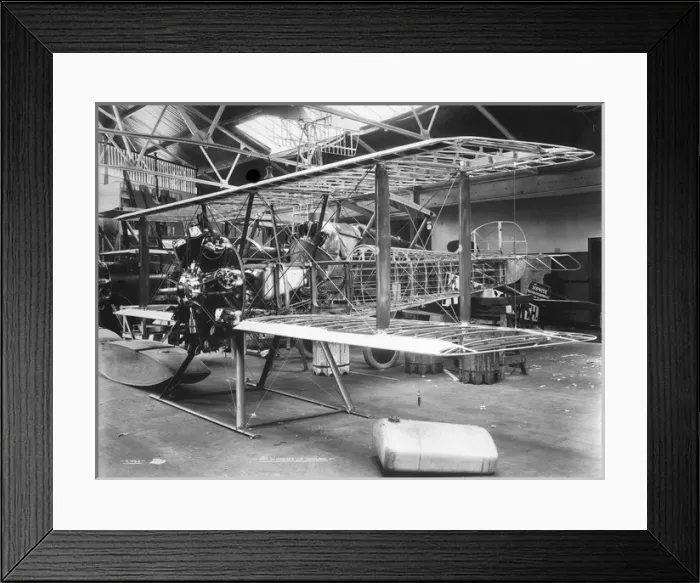 Framed Print : The Sopwith Schneider Cup seaplane during construction Framed Print : The Sopwith Schneider Cup seaplane during construction
