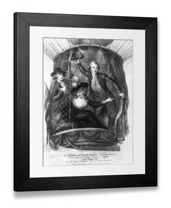 Framed Print : George Biggin, Letitia Sage and Vincenzo Lunardi Framed Print : George Biggin, Letitia Sage and Vincenzo Lunardi