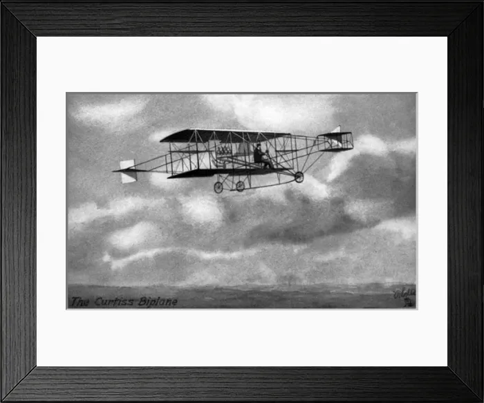 Framed Print : A painting of the Curtiss-Herring No 1 Framed Print : A painting of the Curtiss-Herring No 1