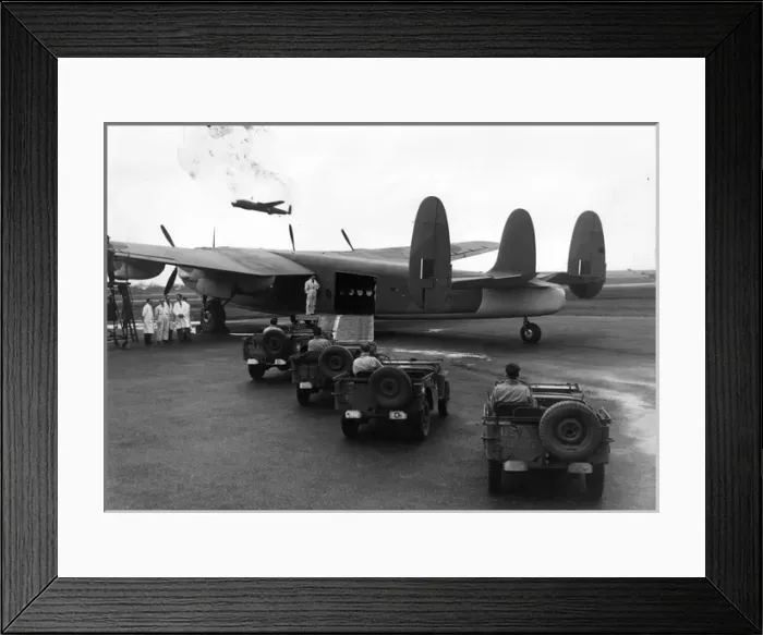 Framed Print : Avro 685 York CMk1 about to be loaded with jeeps Framed Print : Avro 685 York CMk1 about to be loaded with jeeps