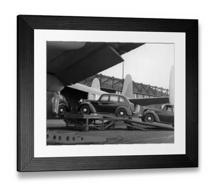 Framed Print : Avro 685 York CMk1 being loaded with Austin 10s Framed Print : Avro 685 York CMk1 being loaded with Austin 10s
