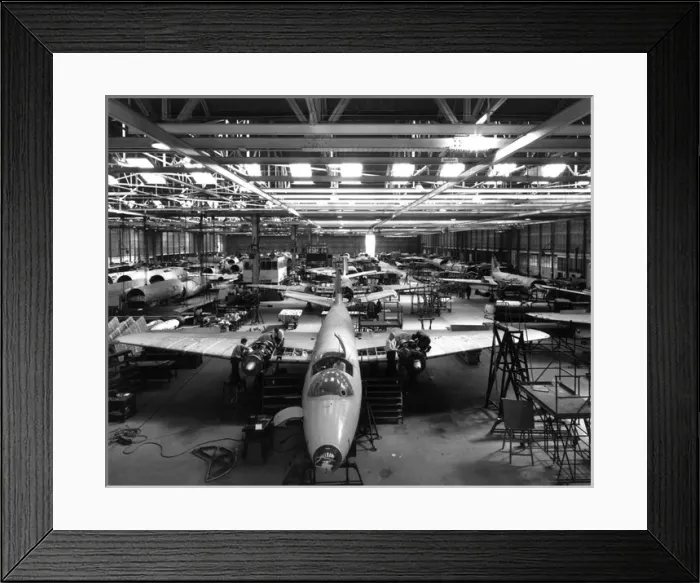 Framed Print : Ex-RAF English Electric Canberras being rebuilt for export Framed Print : Ex-RAF English Electric Canberras being rebuilt for export