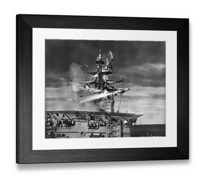 Framed Print : Short Seacat ship-to-air missile is launched Framed Print : Short Seacat ship-to-air missile is launched