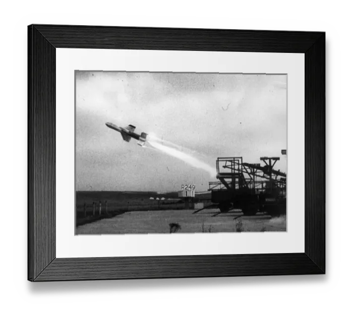 Framed Print : Short SXA5 multi-purpose surface-to-air missile test vehicle Framed Print : Short SXA5 multi-purpose surface-to-air missile test vehicle