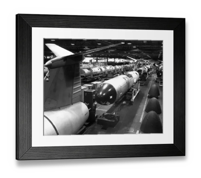 Framed Print : Martin TM-76 Mace surface-to-surface missile production line Framed Print : Martin TM-76 Mace surface-to-surface missile production line