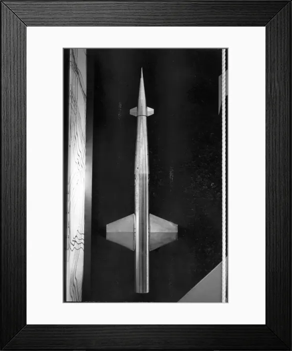Framed Print : Wind-tunnel model for the Navaho missile Framed Print : Wind-tunnel model for the Navaho missile