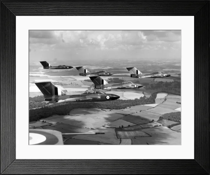 Framed Print : Five development Gloster Javelins in the air Framed Print : Five development Gloster Javelins in the air