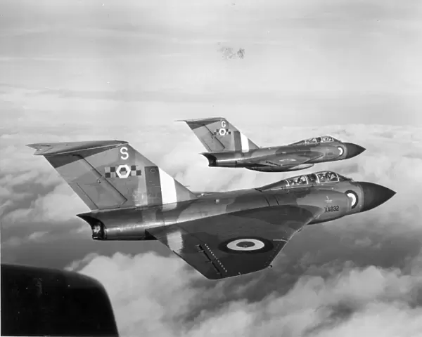 Two Gloster Javelin F(AW)6s of 85 Squadron XA832 and XH695