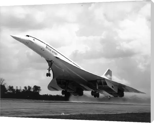 Concorde in British Airways colours takes-off