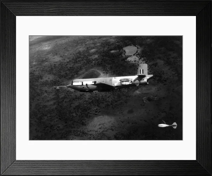 Framed Print : Jindivik A92-404 in flight with Ginger tow Framed Print : Jindivik A92-404 in flight with Ginger tow