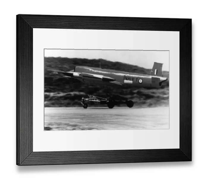 Framed Print : Jindivik of the Royal Austraian Navy is launched Framed Print : Jindivik of the Royal Austraian Navy is launched