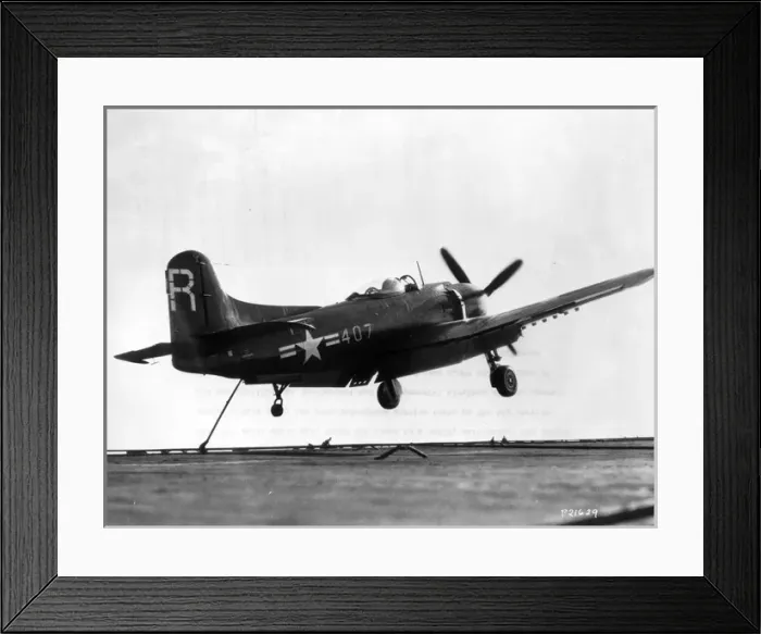 Framed Print : Martin AM-1 Mauler catches the wire Framed Print : Martin AM-1 Mauler catches the wire