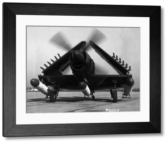 Framed Print : Martin AM-1 Mauler with engine running and wings folded Framed Print : Martin AM-1 Mauler with engine running and wings folded