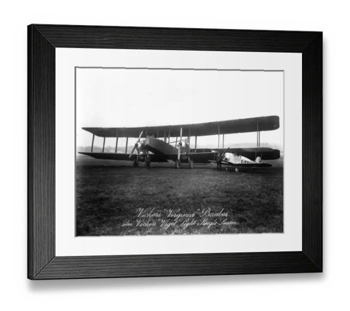 Framed Print : Vickers Virginia bomber and the Vickers Viget G-EBHN Framed Print : Vickers Virginia bomber and the Vickers Viget G-EBHN