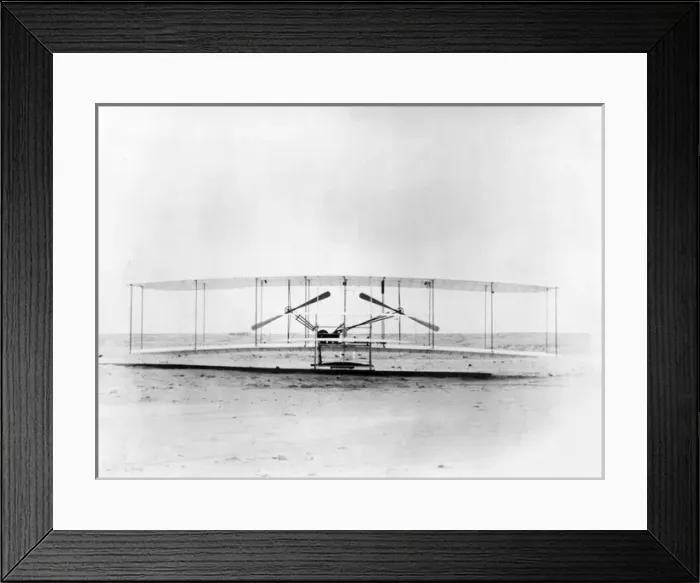 Framed Print : The Wright 1903 aeroplane from the front Framed Print : The Wright 1903 aeroplane from the front