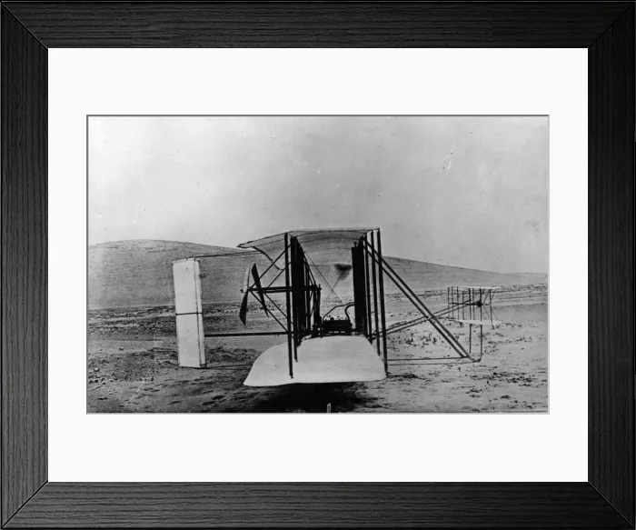 Framed Print : The Wright aeroplane from the side at Kitty Hawk Framed Print : The Wright aeroplane from the side at Kitty Hawk