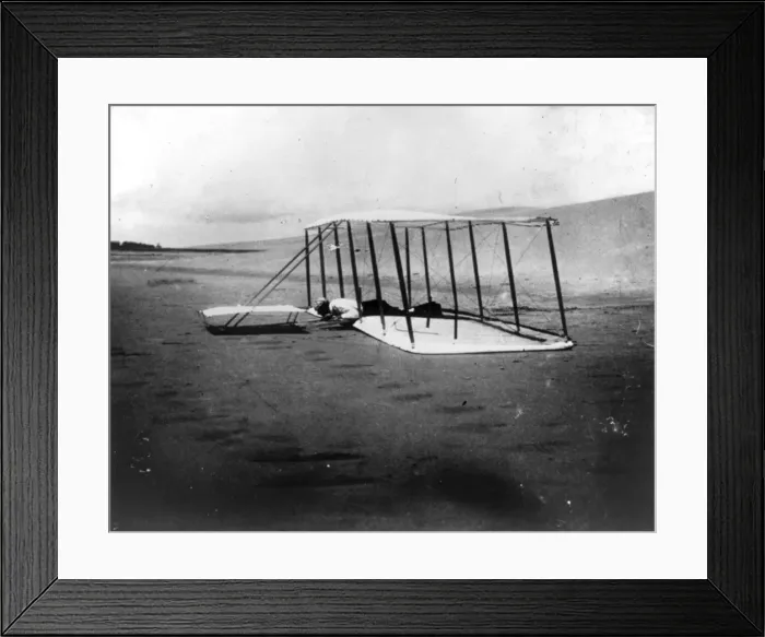 Framed Print : Wilbur Wright in the 1901 glider - Kitty Hawk Framed Print : Wilbur Wright in the 1901 glider - Kitty Hawk