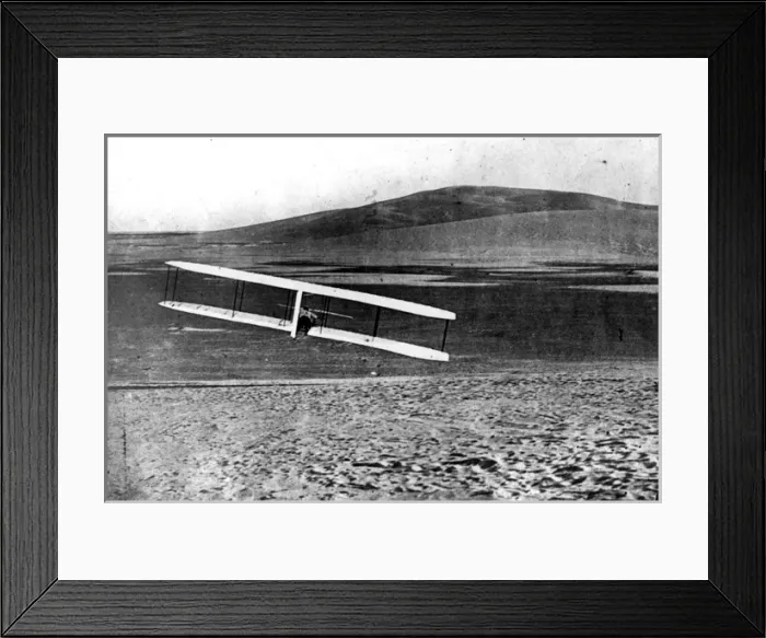 Framed Print : The 1902 Wright glider turning to the right Framed Print : The 1902 Wright glider turning to the right