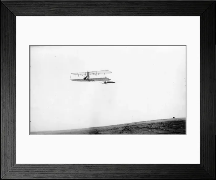 Framed Print : The 1911 Wright glider in flight Framed Print : The 1911 Wright glider in flight