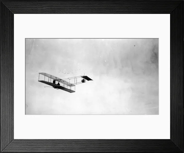 Framed Print : The 1911 Wright glider in flight with Orville Wright flying Framed Print : The 1911 Wright glider in flight with Orville Wright flying