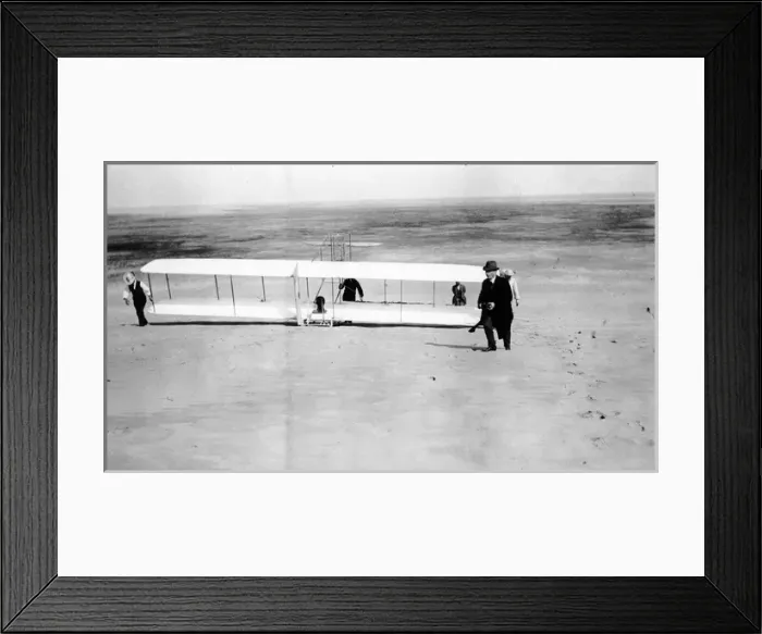 Framed Print : The 1911 Wright glider after a flight Framed Print : The 1911 Wright glider after a flight