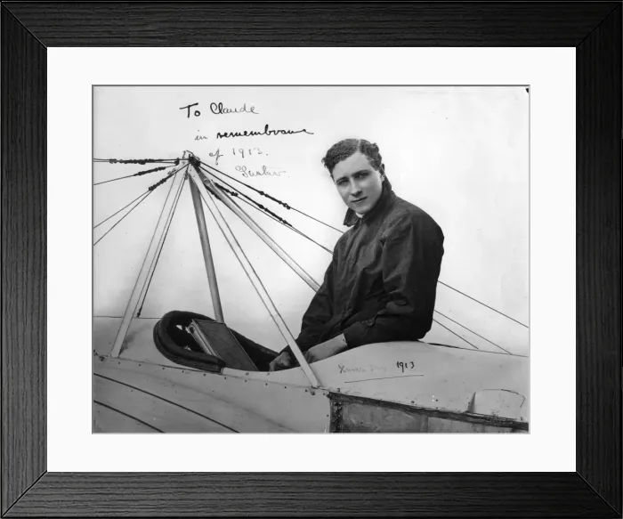 Framed Print : Gustav W Hamel sitting in a cockpit Christmas 1913 Framed Print : Gustav W Hamel sitting in a cockpit Christmas 1913