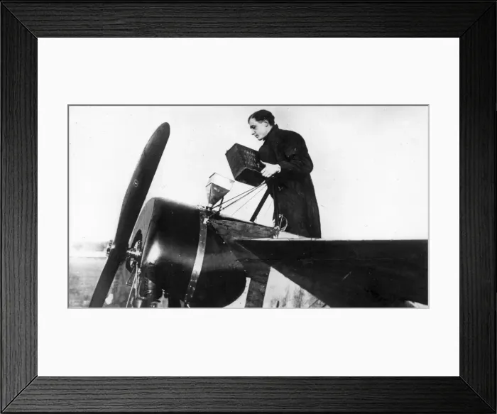 Framed Print : Gustav W Hamel refuelling his aircraft Framed Print : Gustav W Hamel refuelling his aircraft
