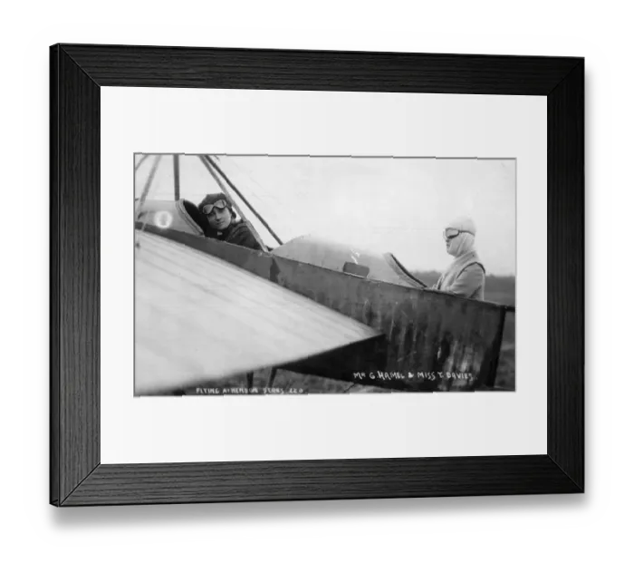 Framed Print : Gustav W Hamel and Miss Trehawke Davies Framed Print : Gustav W Hamel and Miss Trehawke Davies