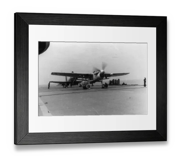 Framed Print : Fairey Barracuda V on board a carrier Framed Print : Fairey Barracuda V on board a carrier
