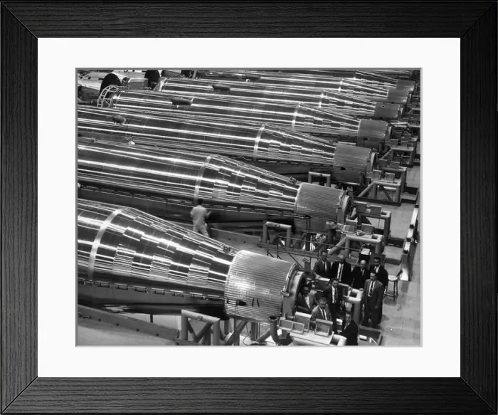Framed Print : The Convair production line for Atlas ICBMs Framed Print : The Convair production line for Atlas ICBMs