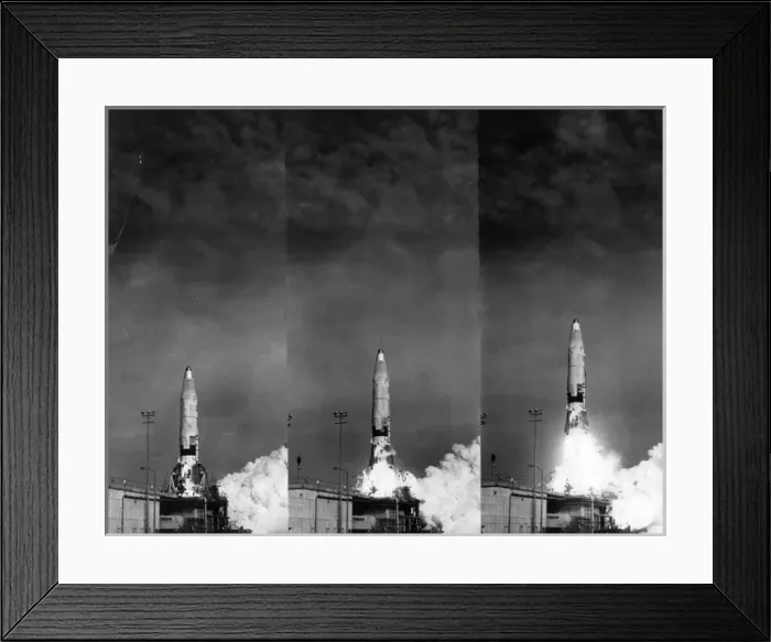 Framed Print : Test launch of a Convair SM-65 Atlas A ICBM Framed Print : Test launch of a Convair SM-65 Atlas A ICBM