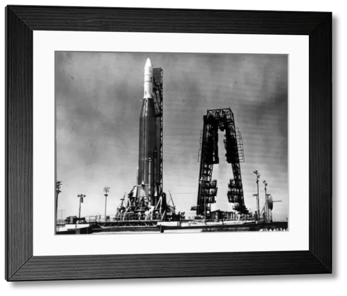 Framed Print : The first Samos I spy satellite about to be launched Framed Print : The first Samos I spy satellite about to be launched