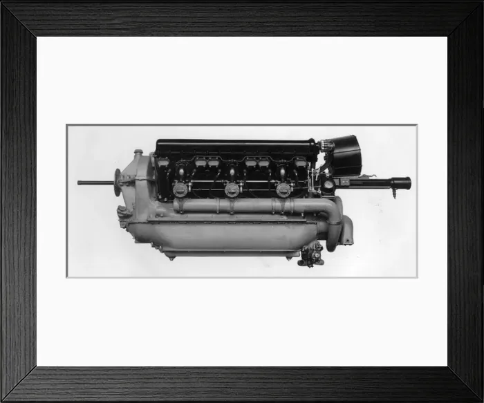 Framed Print : Hispano-Suiza 12YCRS 12-cylinder water-cooled V-type