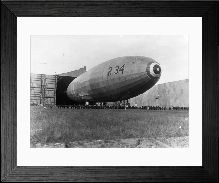 Framed Print : The R34 emerges from its hangar Framed Print : The R34 emerges from its hangar