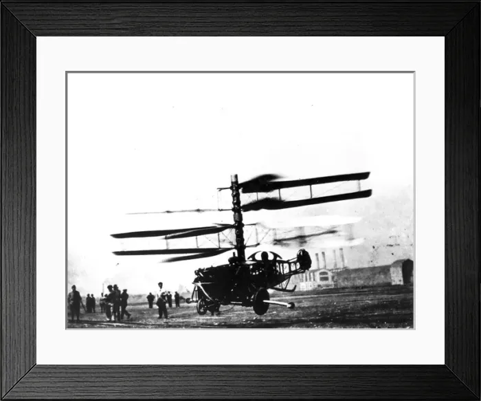 Framed Print : Pescara helicopter of 1923 in flight (just) Framed Print : Pescara helicopter of 1923 in flight (just)