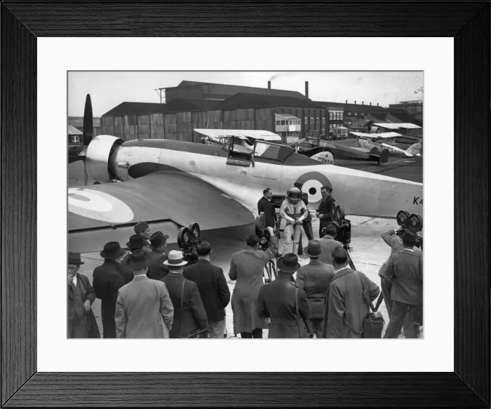 Framed Print : Flt Lt M J Adam of the Royal Aircraft Establishment Framed Print : Flt Lt M J Adam of the Royal Aircraft Establishment