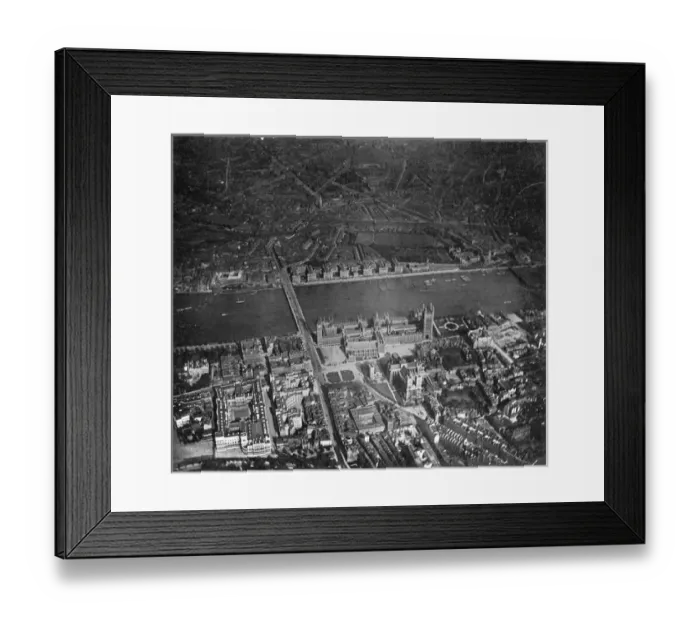 Framed Print : Aerial view of Westminster from a balloon Framed Print : Aerial view of Westminster from a balloon