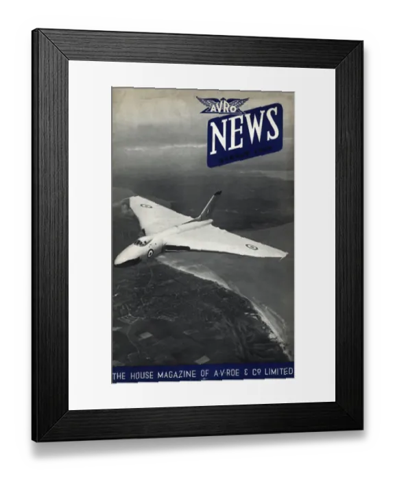Framed Print : The front cover of Avro News August 1956 Framed Print : The front cover of Avro News August 1956