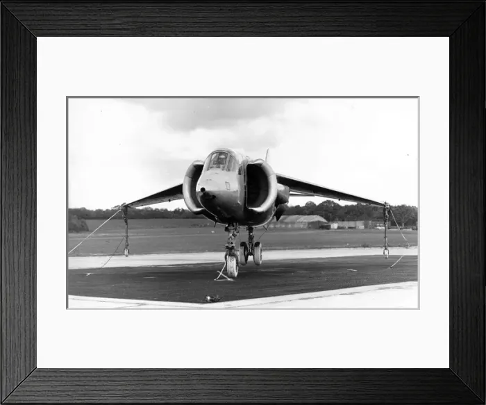 Framed Print : The first Hawker P1127 XP831 during tethered hovering test Framed Print : The first Hawker P1127 XP831 during tethered hovering test
