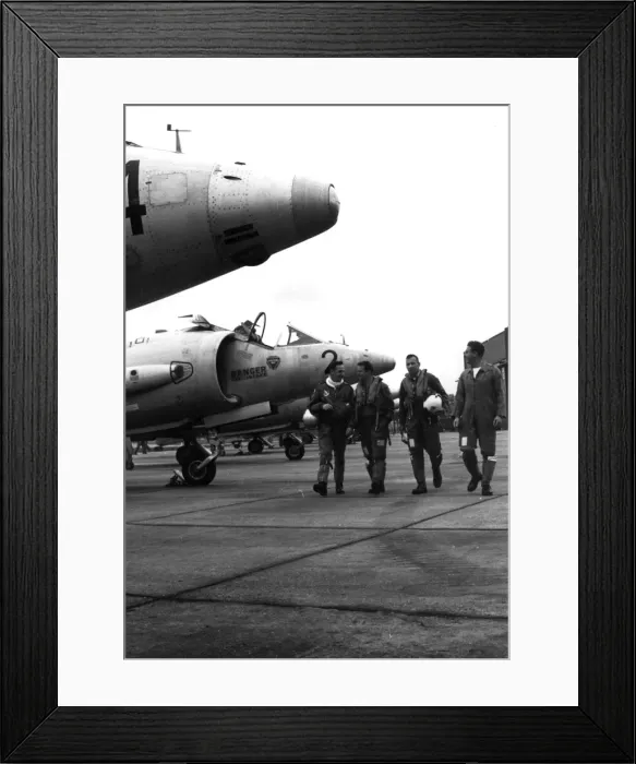 Framed Print : Hawker Siddeley Kestrel FGA1s and their pilots Framed Print : Hawker Siddeley Kestrel FGA1s and their pilots