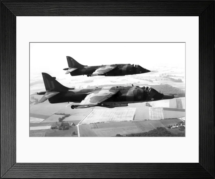 Framed Print : Two Hawker Siddeley Harriers in flight Framed Print : Two Hawker Siddeley Harriers in flight