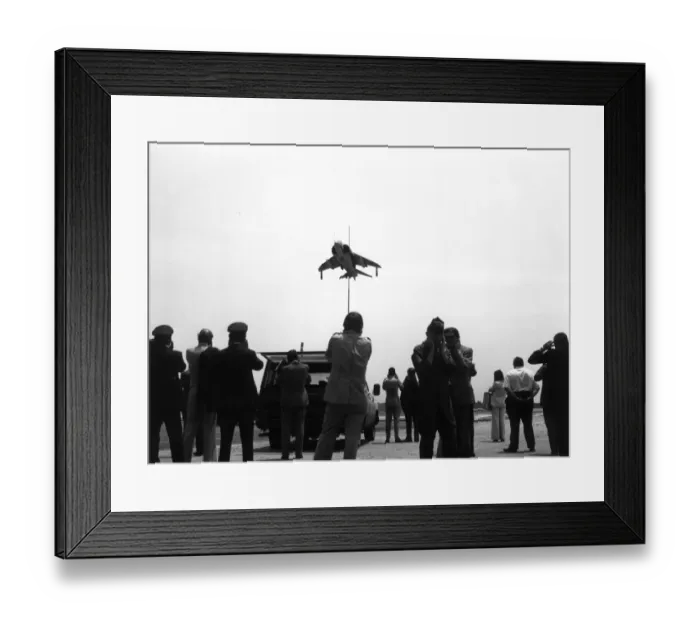 Framed Print : Hawker Siddeley Harrier AV-8A in the hover Framed Print : Hawker Siddeley Harrier AV-8A in the hover