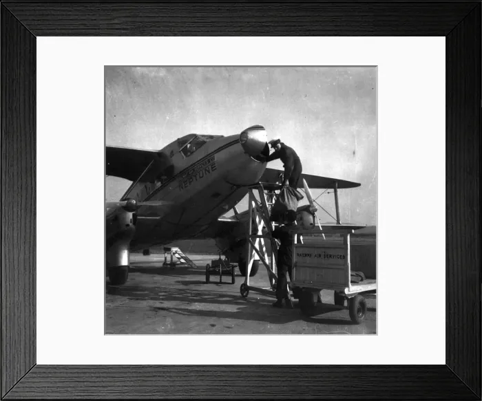 Framed Print : Loading mail bags into de Havilland DH86 Express Air Liner Framed Print : Loading mail bags into de Havilland DH86 Express Air Liner