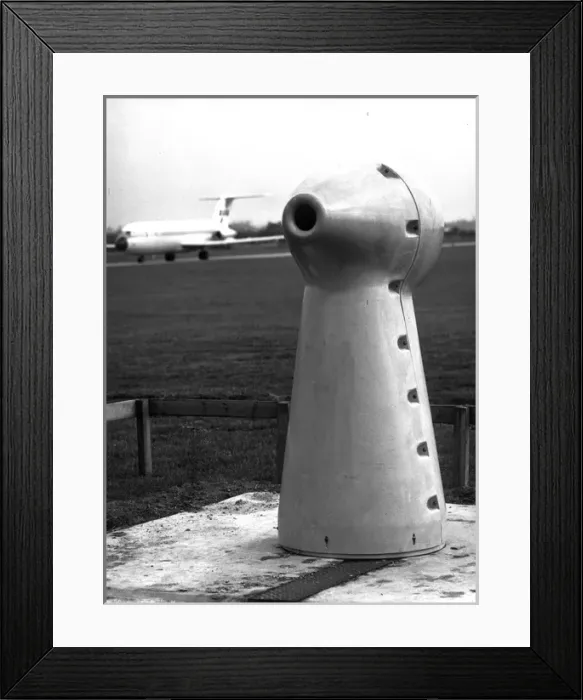 Framed Print : Runway instrumented visual range system at Gatwick Framed Print : Runway instrumented visual range system at Gatwick