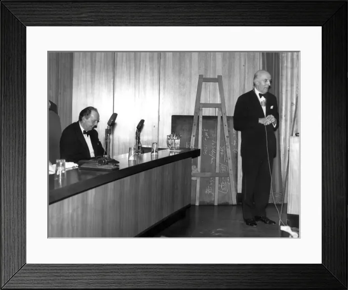 Framed Print : Sir Stanley Hooker (left) and Sir George Edwards Framed Print : Sir Stanley Hooker (left) and Sir George Edwards